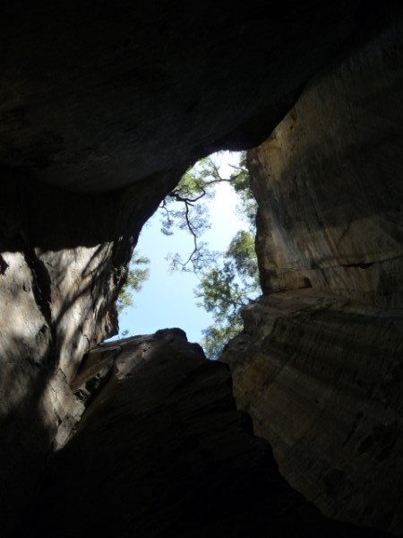 Looking up from inside the Amphitheater.